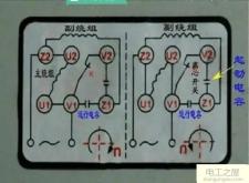 倒顺开关控制电机正反转，单相电机正反转倒顺开关接线图